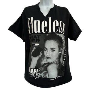 Clueless Graphic T-Shirt Alicia Silverstone Ugh As If Funny Novelty Black Size L